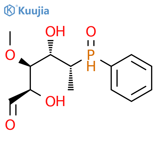 D-GLUCOSE, 5,6-DIDEOXY-3-O-METHYL-5-(PHENYLPHOSPHINYL)- structure