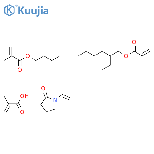 2-Propenoicacid,2-methyl-,polymerwithbutyl2-methyl-2-propenoate,1-ethenyl-2-pyrrolidinoneand2-ethylhexyl2-propenoate structure