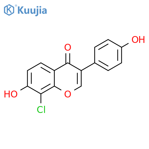 4H-1-Benzopyran-4-one, 8-chloro-7-hydroxy-3-(4-hydroxyphenyl)- structure