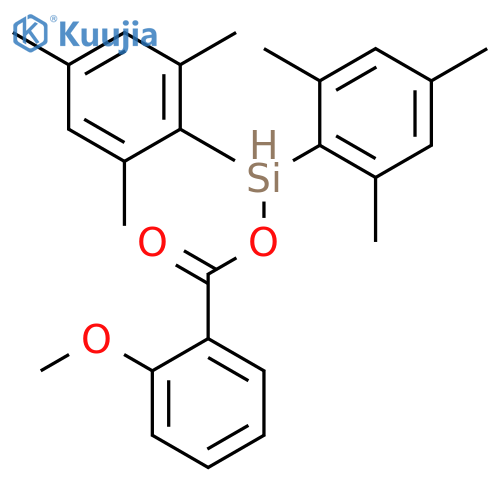 BENZOIC ACID, 2-METHOXY-, BIS(2,4,6-TRIMETHYLPHENYL)SILYL ESTER structure