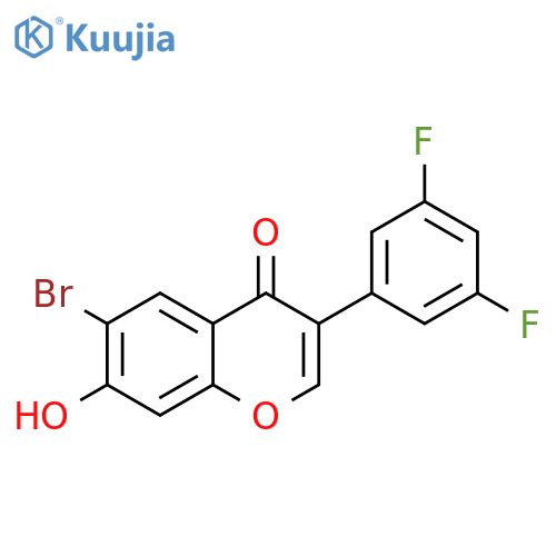 4H-1-Benzopyran-4-one, 6-bromo-3-(3,5-difluorophenyl)-7-hydroxy- structure