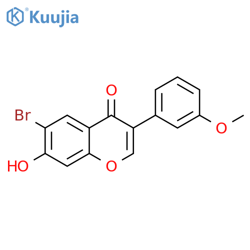 4H-1-Benzopyran-4-one, 6-bromo-7-hydroxy-3-(3-methoxyphenyl)- structure