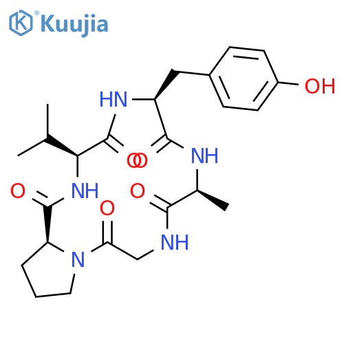 CYCLO(L-ALANYLGLYCYL-L-PROLYL-L-VALYL-L-TYROSYL) structure
