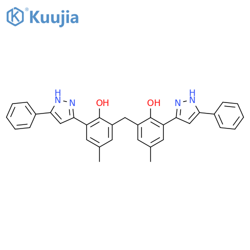 Phenol, 2,2'-methylenebis[4-methyl-6-(5-phenyl-1H-pyrazol-3-yl)- structure