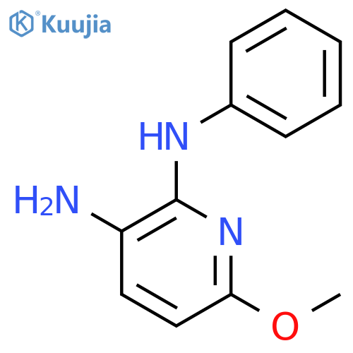 2,3-PYRIDINEDIAMINE, 6-METHOXY-N2-PHENYL- structure
