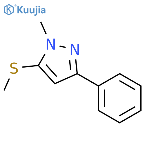 1H-PYRAZOLE, 1-METHYL-5-(METHYLTHIO)-3-PHENYL- structure