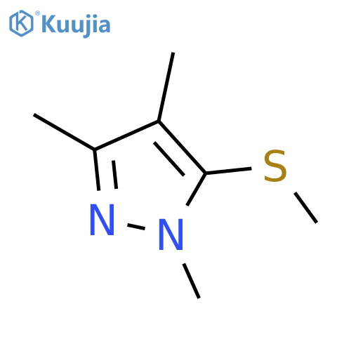 1H-PYRAZOLE, 1,3,4-TRIMETHYL-5-(METHYLTHIO)- structure
