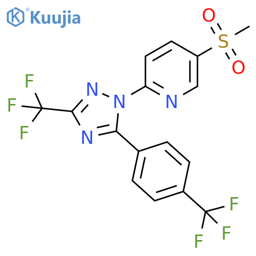 Pyridine,5-(methylsulfonyl)-2-[3-(trifluoromethyl)-5-[4-(trifluoromethyl)phenyl]-1H-1,2,4-triazol-1-yl]- structure