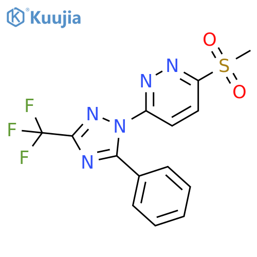 Pyridazine,3-(methylsulfonyl)-6-[5-phenyl-3-(trifluoromethyl)-1H-1,2,4-triazol-1-yl]- structure