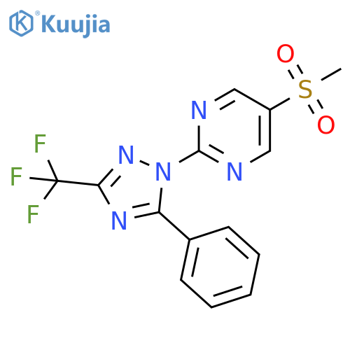 Pyrimidine,5-(methylsulfonyl)-2-[5-phenyl-3-(trifluoromethyl)-1H-1,2,4-triazol-1-yl]- structure