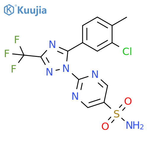 5-Pyrimidinesulfonamide,2-[5-(3-chloro-4-methylphenyl)-3-(trifluoromethyl)-1H-1,2,4-triazol-1-yl]- structure