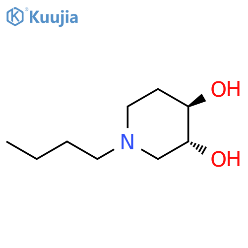 3,4-Piperidinediol, 1-butyl-, (3R,4R)-rel- structure