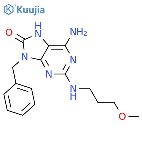 8H-Purin-8-one,6-amino-7,9-dihydro-2-[(3-methoxypropyl)amino]-9-(phenylmethyl)- structure