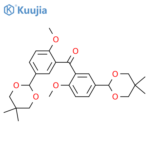 Methanone, bis[5-(5,5-dimethyl-1,3-dioxan-2-yl)-2-methoxyphenyl]- structure