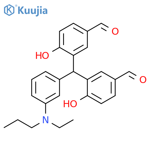 Benzaldehyde,3,3'-[[3-(ethylpropylamino)phenyl]methylene]bis[4-hydroxy- structure