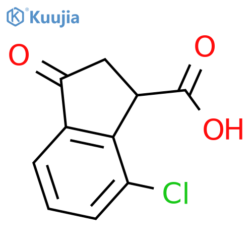 1H-INDENE-1-CARBOXYLIC ACID, 7-CHLORO-2,3-DIHYDRO-3-OXO- structure