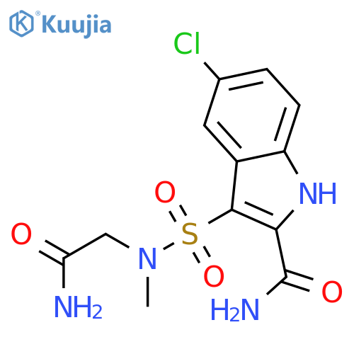 1H-Indole-2-carboxamide,3-[[(2-amino-2-oxoethyl)methylamino]sulfonyl]-5-chloro- structure