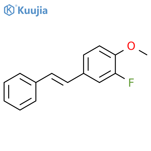Benzene, 2-fluoro-1-methoxy-4-[(1E)-2-phenylethenyl]- structure