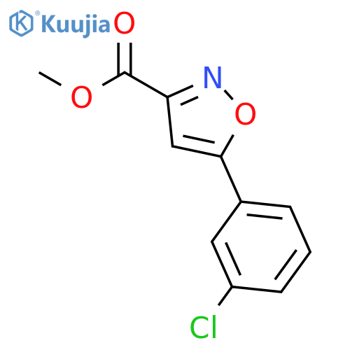 methyl 5-(3-chlorophenyl)isoxazole-3-carboxylate structure