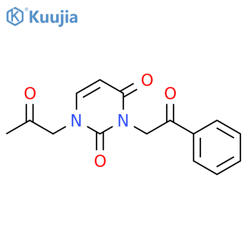 2,4(1H,3H)-Pyrimidinedione, 3-(2-oxo-2-phenylethyl)-1-(2-oxopropyl)- structure
