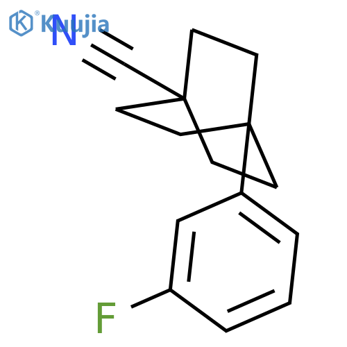 Bicyclo[2.2.2]octane-1-carbonitrile, 4-(3-fluorophenyl)- structure