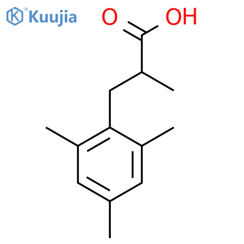 2-methyl-3-(2,4,6-trimethylphenyl)propanoic acid structure