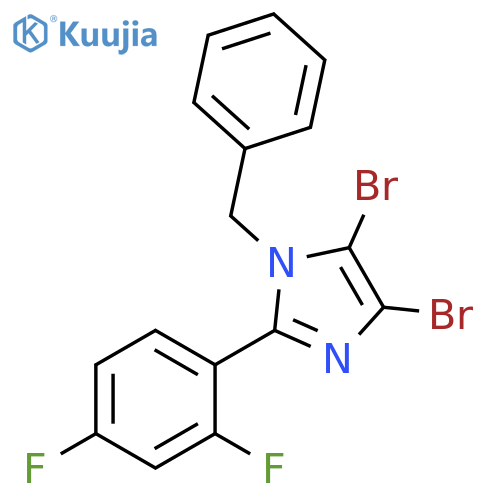 1H-Imidazole, 4,5-dibromo-2-(2,4-difluorophenyl)-1-(phenylmethyl)- structure