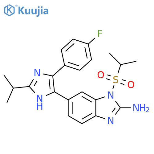 1H-Benzimidazol-2-amine,6-[5-(4-fluorophenyl)-2-(1-methylethyl)-1H-imidazol-4-yl]-1-[(1-methylethyl)sulfonyl]- structure