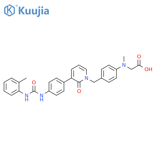 Glycine,N-methyl-N-[4-[[3-[4-[[[(2-methylphenyl)amino]carbonyl]amino]phenyl]-2-oxo-1(2H)-pyridinyl]methyl]phenyl]- structure