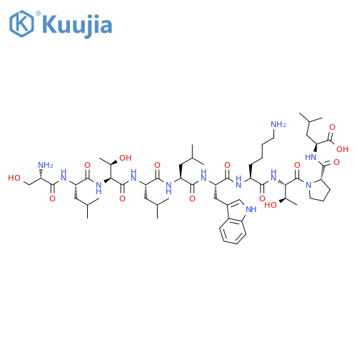 L-Leucine,L-seryl-L-leucyl-L-threonyl-L-leucyl-L-leucyl-L-tryptophyl-L-lysyl-L-threonyl-L-prolyl- structure