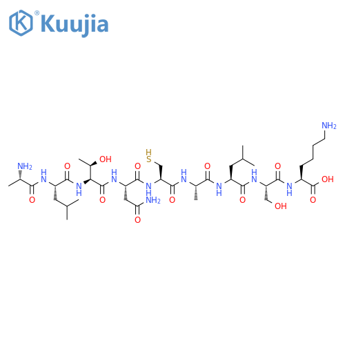 L-Lysine,L-alanyl-L-leucyl-L-threonyl-L-asparaginyl-L-cysteinyl-L-alanyl-L-leucyl-L-seryl- structure