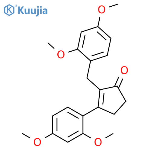 2-Cyclopenten-1-one,3-(2,4-dimethoxyphenyl)-2-[(2,4-dimethoxyphenyl)methyl]- structure