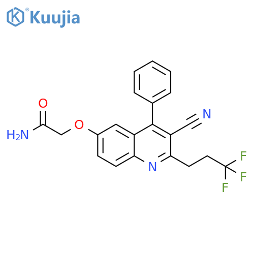 Acetamide,2-[[3-cyano-4-phenyl-2-(3,3,3-trifluoropropyl)-6-quinolinyl]oxy]- structure