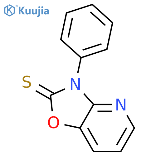 Oxazolo[4,5-b]pyridine-2(3H)-thione, 3-phenyl- structure