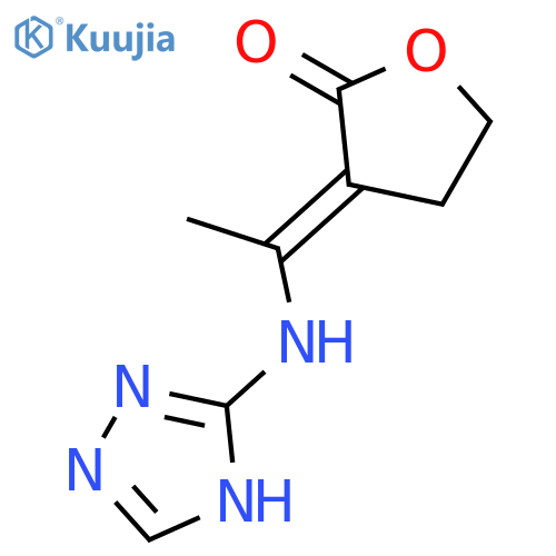 3-{1-[(1H-1,2,4-Triazol-5-yl)amino]ethylidene}oxolan-2-one structure
