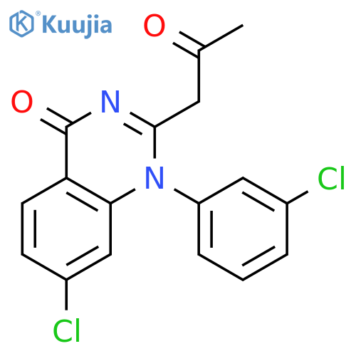 4(1H)-Quinazolinone, 7-chloro-1-(3-chlorophenyl)-2-(2-oxopropyl)- structure