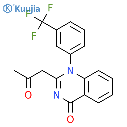4(1H)-Quinazolinone, 2-(2-oxopropyl)-1-[3-(trifluoromethyl)phenyl]- structure