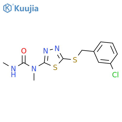 Urea, N-[5-[[(3-chlorophenyl)methyl]thio]-1,3,4-thiadiazol-2-yl]-N,N'-dimethyl- structure
