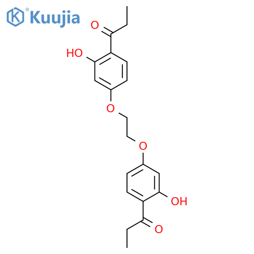 1-PROPANONE, 1,1'-[1,2-ETHANEDIYLBIS[OXY(2-HYDROXY-4,1-PHENYLENE)]]BIS- structure