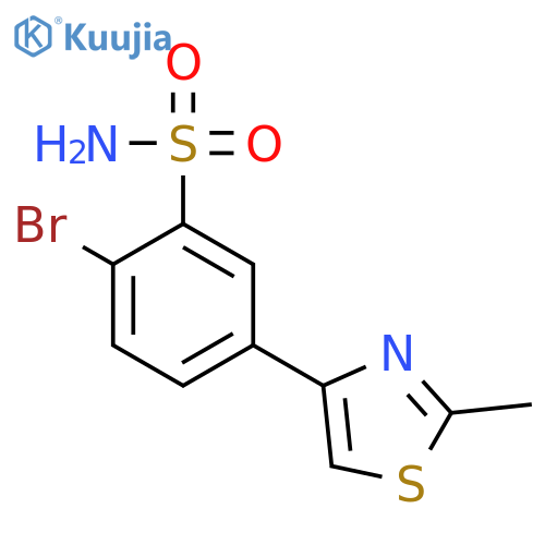 BENZENESULFONAMIDE, 2-BROMO-5-(2-METHYL-4-THIAZOLYL)- structure