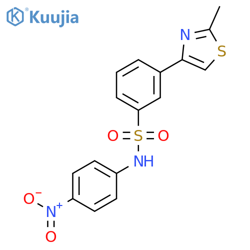 Benzenesulfonamide, 3-(2-methyl-4-thiazolyl)-N-(4-nitrophenyl)- structure