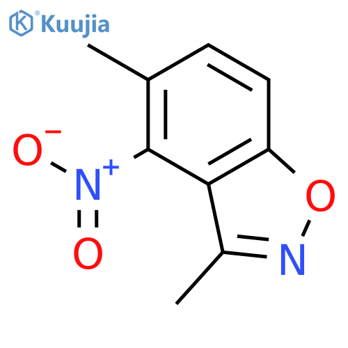 1,2-Benzisoxazole, 3,5-dimethyl-4-nitro- structure