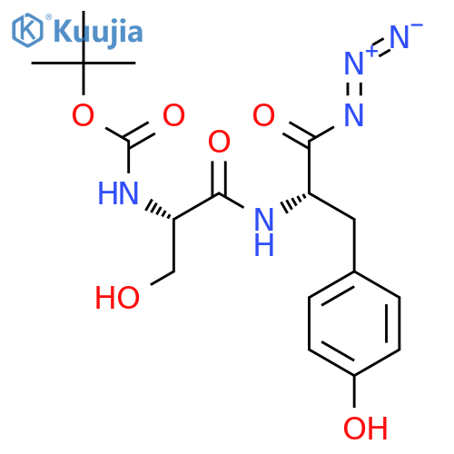 L-Tyrosyl azide, N-[N-[(1,1-dimethylethoxy)carbonyl]-L-seryl]- structure