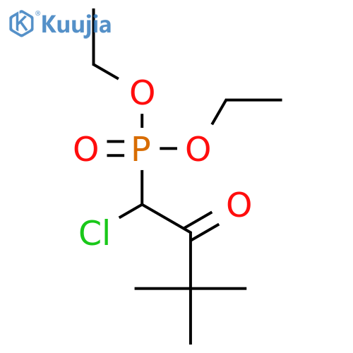 Phosphonic acid, (1-chloro-3,3-dimethyl-2-oxobutyl)-, diethyl ester structure