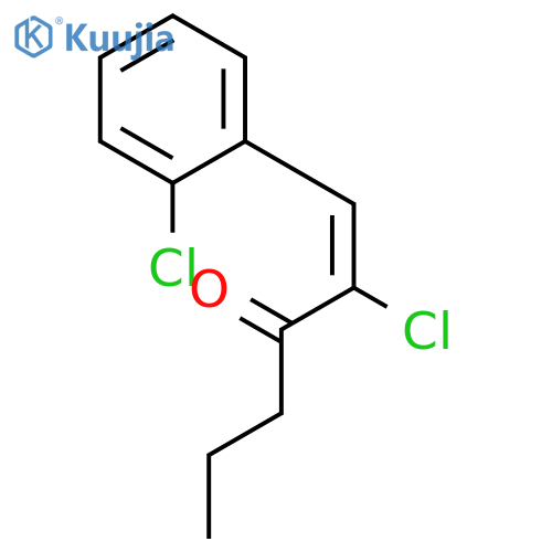 1-HEXEN-3-ONE, 2-CHLORO-1-(2-CHLOROPHENYL)-, (E)- structure