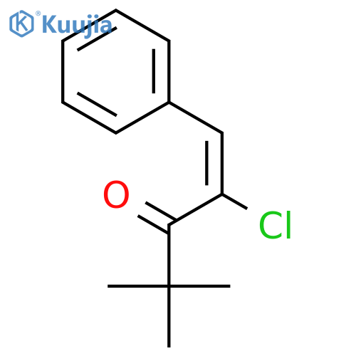 1-PENTEN-3-ONE, 2-CHLORO-4,4-DIMETHYL-1-PHENYL-, (E)- structure