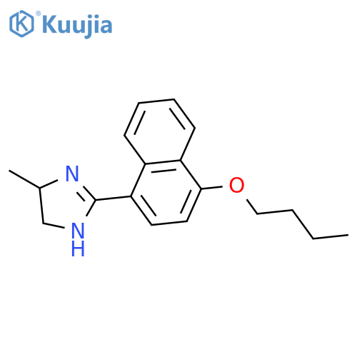 1H-IMIDAZOLE, 2-(4-BUTOXY-1-NAPHTHALENYL)-4,5-DIHYDRO-4-METHYL- structure