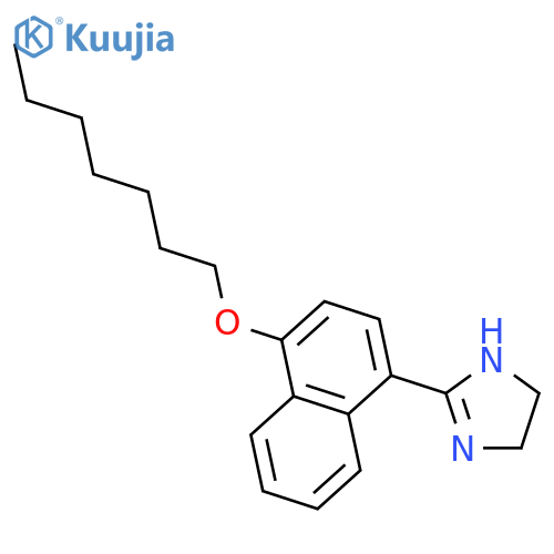 1H-IMIDAZOLE, 2-[4-(HEPTYLOXY)-1-NAPHTHALENYL]-4,5-DIHYDRO- structure
