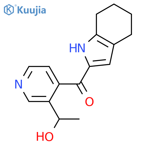 Methanone, [3-(1-hydroxyethyl)-4-pyridinyl](4,5,6,7-tetrahydro-1H-indol-2-yl)- structure