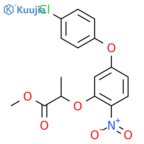 PROPANOIC ACID, 2-[5-(4-CHLOROPHENOXY)-2-NITROPHENOXY]-, METHYL ESTER structure
